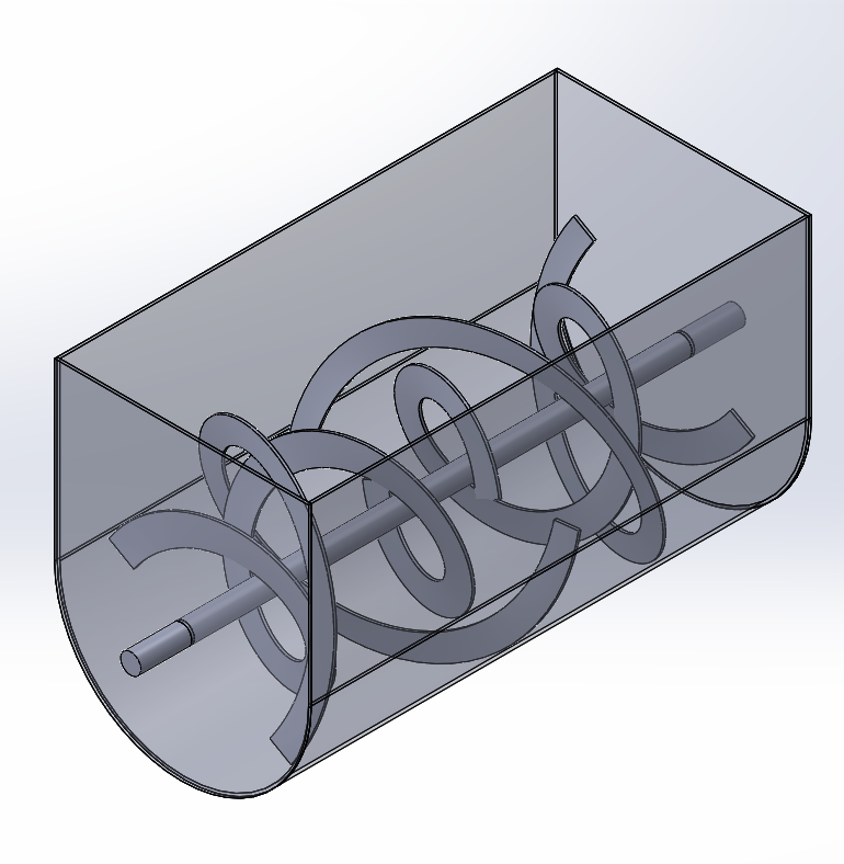 Modelado 3D de Mezclador Helicoidal